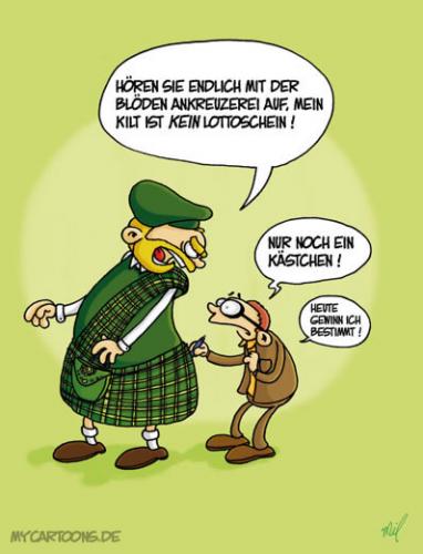 Cartoon: Lottofieber (medium) by mil tagged cartoon,lotto,schotte,mil