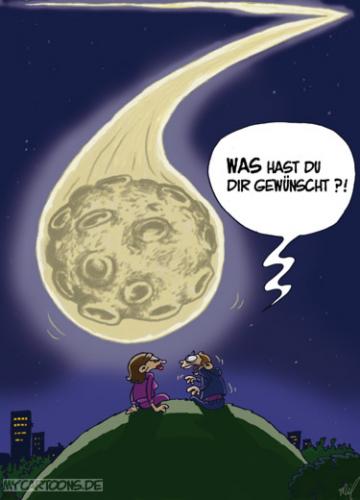 Cartoon: Sternschnuppe (medium) by mil tagged mann,frau,wunsch,sternschnuppe,mil,