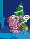 Cartoon: Des einen Freud ... (small) by mil tagged christmas,cartoon,mil,weihnachtsmann,geschenke,schlange