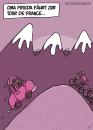 Cartoon: Frieda on Tour (small) by mil tagged oma frieda auo fahrrad bergtour tour de france mil