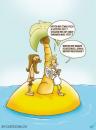 Cartoon: Insel Engel (small) by mil tagged cartoon engel insel mil