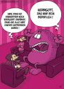 Cartoon: Monster-Problem (small) by mil tagged monster,beziehung,mann,frau,therapie,paartherapie,job,arbeit,ärger,berufsbedingt,mil