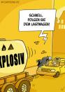 Cartoon: Todesfahrt (small) by mil tagged taxi,tod,taxifahrt,lastwagen,explosiv,gefahrgut,gefährlich,verfolgung