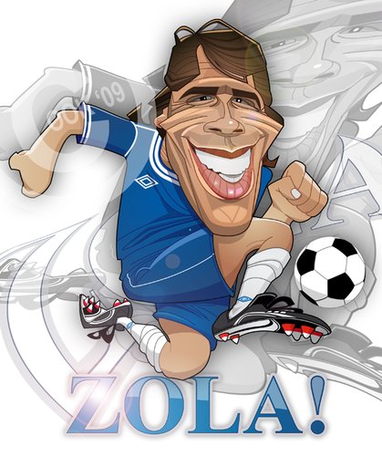 Cartoon: Gianfranco Zola (medium) by Russ Cook tagged art,computer,cook,russ,digital,vector,cartoon,illustration,caricatures,caricature,karikaturen,karikatur,leaugu,premier,chelsea,football,soccer,italian,italy,zola,gianfranco