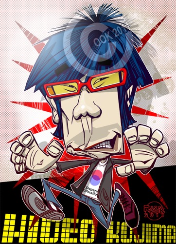 Cartoon: Hideo Kojima (medium) by Russ Cook tagged photoshop,cintiq,wacom,drawing,illustration,cartoon,portrait,karikaturen,caricature,karikatur,director,japanese,japan,entertainment,games,video,konami,gears,metals,kojima,hideo