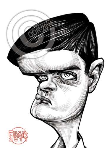 Cartoon: Ian Curtis (medium) by Russ Cook tagged photoshop,cintiq,wacom,pencil,digital,apart,us,tear,will,love,singer,zeichnung,cartoon,caricature,cook,russ,curtis,ian,division,joy