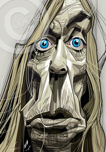 Cartoon: Iggy Pop (medium) by Russ Cook tagged life,for,lust,american,america,hollywood,celebrity,punk,roll,rock,singer,portrait,illustration,caricature,zeichnung,karikaturen,karikatur,cook,russ,stooges,the,osterberg,newell,james,pop,iggy