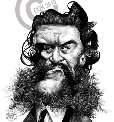 Cartoon: Johann Strauss (medium) by Russ Cook tagged karikaturen,karikatur,zeichnung,viennese,austrian,vienna,austria,musician,classical,composer,music,drawing,digital,pencil,wacom,portrait,illustration,caricature,cook,russ,strauss,johann