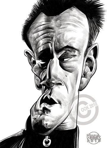 Cartoon: John Terry (medium) by Russ Cook tagged illustration,caricature,zeichnung,digital,drawing,karikaturen,karikatur,england,league,premier,back,centre,defender,footie,soccer,captain,club,football,chelsea,cook,russ,terry,john