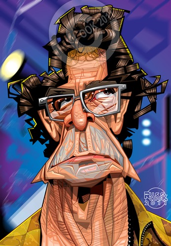 Cartoon: Lou Reed (medium) by Russ Cook tagged karikaturen,karikatur,zeichnung,celebrity,illustration,digital,portrait,vector,cartoon,transformer,day,perfect,music,machine,metal,famous,caricature,performer,artist,musician,frontman,vocals,guitarist,guitar,singer,underground,velvet,the,reed,lou