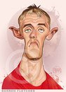 Cartoon: Darren Fletcher (small) by Russ Cook tagged darren fletcher manchester united russ cook computer art soccer football scotland scottish mid field midfielder caricature vector illustration cartoons digital caricatures