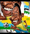 Cartoon: Pele (small) by Russ Cook tagged pele,caricature,russ,cook,football,edson,arantes,do,nascimento,soccer,brazil,brazilian,striker,athlete,greatest,cartoon,digital,russell,world,cup