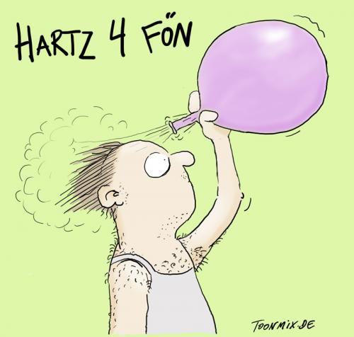 Cartoon: Hartz 4 Fön (medium) by Toonmix tagged hartz,fön