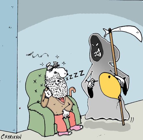 Cartoon: azrail (medium) by emrahayrikan tagged ayrikan
