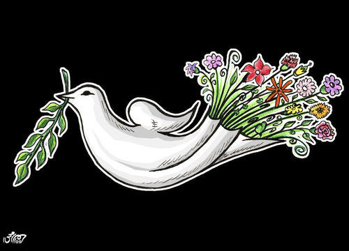 Cartoon: arab dove (medium) by samir alramahi tagged peace,dove,israel,palestine,arab,ramahi