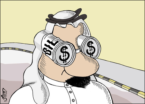 Cartoon: Eyes of oil (medium) by samir alramahi tagged arab,oil,ramahi