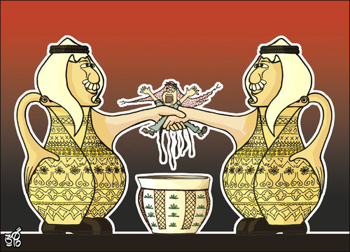 Cartoon: Icons of Painful (medium) by samir alramahi tagged jordan,arab,ramahi,social,clan,based,violence,cartoon