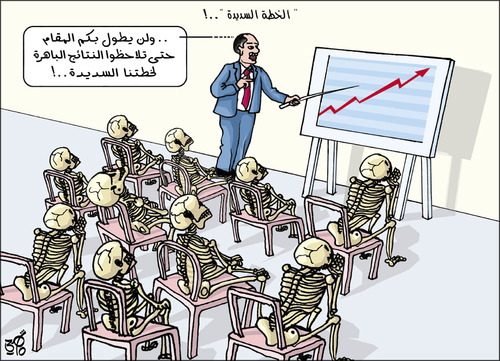 Cartoon: Smart Plans (medium) by samir alramahi tagged arab,development,plans,objectives,plan,ramahi,cartoon