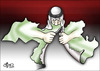 Cartoon: Arab Fetishism 01 (small) by samir alramahi tagged arab fetishism map ramahi politics cartoon