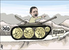 Cartoon: From Oslo to Afghanistan ..! (small) by samir alramahi tagged oslo,afghanistan,usa,nobel,prize,obama,ramahi