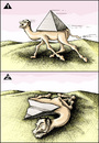 Cartoon: Mubarak uses animals (small) by samir alramahi tagged egypt,mubarak,arab,ramahi,cartoon