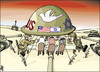 Cartoon: Peace on ground (small) by samir alramahi tagged war,peace,negotiation,arab,israel,usa,ramahi