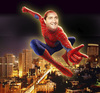 Cartoon: spider man over amman (small) by samir alramahi tagged jordan election spider amman prime minister samir rifai ramahi cartoon collage arab