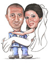 Cartoon: summer weding (small) by samir alramahi tagged summer weding jordan ramahi cartoon arab portrait