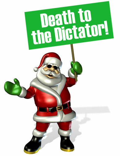 Cartoon: Green Santa Clause! (medium) by Kianoush tagged iranian,green,movement