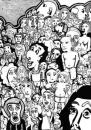 Cartoon: 150 leute (small) by bona tagged men,man,women,woman,people,faces,typen,caracters