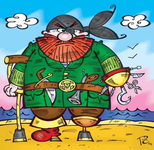 Cartoon: the pirate (medium) by Sergey Repiov tagged cartoon,humor