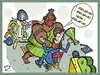 Cartoon: Stanislawski-Methode (small) by Sergey Repiov tagged othello,desdemona,direktor,studio,filmschau,verfilmung