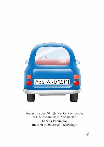 Cartoon: Automobiles Social Distancing (medium) by Erwin Pischel tagged corona,covid,virus,infektion,epidemie,pandemie,abstand,social,distancing,soziale,distanzierung,distanz,gesundheit,virusinfektion,krankheit,pischel,grundrechte,einschraenkungen,autobahn,automobil,auto,straße,straßenverkehr,straßenverkehrsordnung,stvo