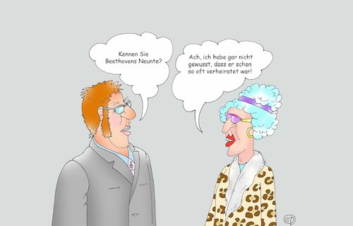 Cartoon: Beethovens Frauen (medium) by Erwin Pischel tagged beethoven,sinfonie,komponist,pianist,sonate,klavier,piano,orchester,heirat,ehe,bonn,wien,klassik,musik,leopardenfell,leopard,fell,brille,pischel