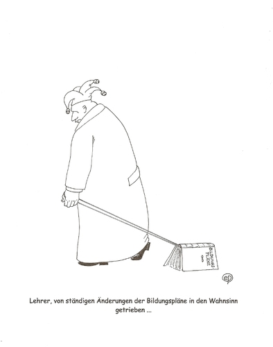 Cartoon: Bildungsplankarusellfolgen (medium) by Erwin Pischel tagged pischel,kontinuität,narrenschellen,buch,narrenkappe,narr,parteien,kultusministerium,landespolitik,bildungspolitik,bildung,lehrer,lehrpläne,bildungspläne