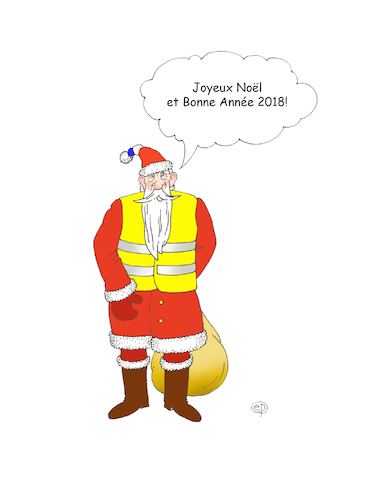 Cartoon: Gilet-jaune-Niko (medium) by Erwin Pischel tagged gilet,jaune,gelbe,weste,warnweste,unfallweste,nikolaus,weihnachten,santa,claus,weihnachtsmann,pere,noel,sack,demonstrationen,geschenke,proteste,macron,demokratie,krawalle,revolution,streik,stiefel,muetze,pischel