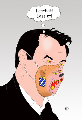 Cartoon: Laschet! Lass et! (medium) by Erwin Pischel tagged söder,laschet,wahlkampf,wahl,kanzler,kanzlerfrage,kanzlerkandidat,bundestagswahl,csu,cdu,fraktion,bundesrepublik,deutschland,bundesregierung,regierung,bundestag,macht,machtkampf,kampf,politik,bayern,nordrhein,westfalen,ministerpräsident,bundesland,absprache,versprechen,berlin,abstimmung,meinungsumfrage,stimmungsbild,machtgier,pischel