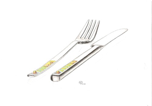 Cartoon: Neues von der CeBIT (medium) by Erwin Pischel tagged cebit,kalorien,kalorie,joule,kilokalorie,kilojoule,besteck,essbesteck,gabel,messer,erfindung,invention,hannover,messe,knife,fork,cauteau,fourchette,courverts,forchetta,coltello,posata,cuchillo,tenedor,cubiertos,faca,garfo,talher,pischel