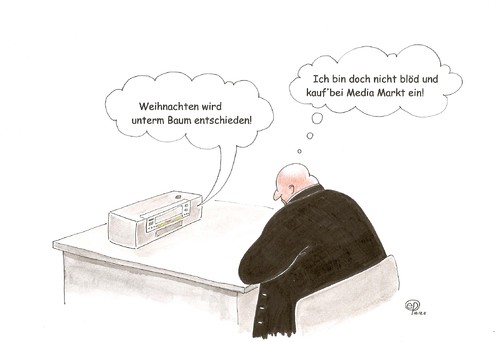 Cartoon: Wer glaubt noch an die Märkte? (medium) by Erwin Pischel tagged pischel,weihnachten,weihnachtsfeier,konsumfetischismus,konsumterror,weihnachtskonsum,bescherung,geschenke,baum,christbaum,weihnachtsbaum,markt,media,werbeslogan,slogan,weihnachtsspot,werbung,werbespot