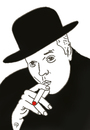 Cartoon: 100 Jahre Orson Welles (small) by Erwin Pischel tagged orson,welles,regisseur,schauspieler,produzent,citizen,kane,drehbuch,oscar,film,filmrolle,harry,lime,der,dritte,mann,pischel