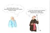 Cartoon: Der Vatikan schlägt zurück! (small) by Erwin Pischel tagged salafisten,koran,vatikan,bibel,missionierung,islam,islamismus,extremismus,katholisch,kirche,taliban,pischel
