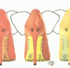 Cartoon: High Heelephants (small) by Erwin Pischel tagged elefant,elephant,high,heels,stöckelschuhe,schuhe,ohren,mode,schuhwerk,schuh,rot,gesicht,nase,rüssel,pischel