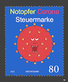 Cartoon: Notopfer Corona Steuermarke (small) by Erwin Pischel tagged notopfer,briefmarke,corona,deutschland,postwertzeichen,postporto,porto,michelkatalog,postsendung,berlinblockade,berlin,blockade,westberlin,brief,postkarte,wirtschaft,not,verschuldung,staat,wirtschaftsministerium,sarc,covid,virus,spike,protein,pandemie,epidemie,schulden,staatsverschuldung,milliarden,euro,cent,pischel,kredit