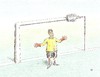 Cartoon: Oetti ins Tor! (small) by Erwin Pischel tagged oettinger,tor,fußball,fußballweltmeisterschaft,stuttgart,fernsehturm,world,football,championship,pischel