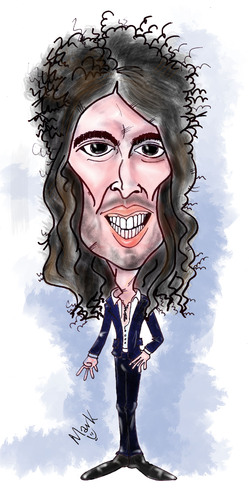 Cartoon: Russell Brand (medium) by Mark Anthony Brind tagged mark,anthony,brind,russell,brand