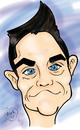 Cartoon: Robbie Williams (small) by Mark Anthony Brind tagged mark,anthony,caricature,robbie,williams,take,that