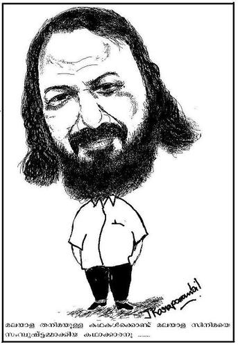 Cartoon: Caricature of AK Lotha das (medium) by jkaraparambil tagged lohitahdas,jkaraparambil,joseph,karaparambil,edmonton,malayalam,movie,screen,play,writer