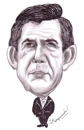 Cartoon: caricature of gordon brown (medium) by jkaraparambil tagged gordon,brown,jkaraparambil,uk,prime,minister