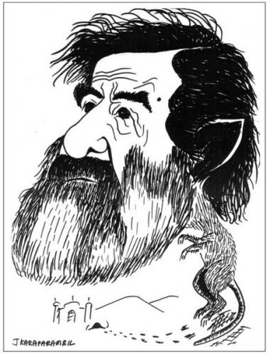 Cartoon: caricature of saddam (medium) by jkaraparambil tagged saddam,hussain,iraq,war,kuwait,iran,2003,us,bush,caricature,jkarapmbil,jophy,jacob,joseph,karaparambil,edmonton,caricaturist,artist,alberta