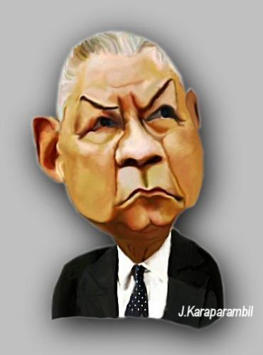 Cartoon: Colin Powel (medium) by jkaraparambil tagged colin,powel,us,states,secretry,general,politics,jkaraparambil,karaparambil,joseph,caricature